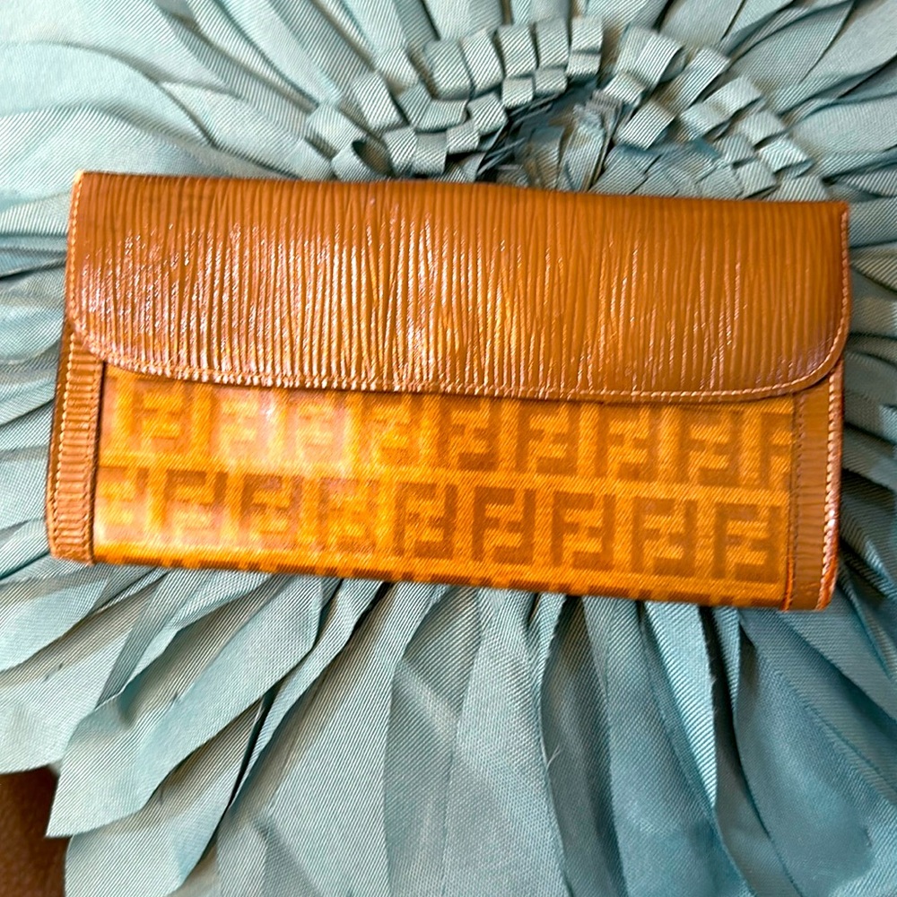 FENDI Zucchino PVC Leather Bifold Long Wallet - Picture 2 of 5